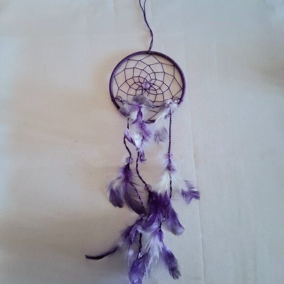 Lot of 5 Purple Ornaments, Including Ceramic Doll - Picture 5 of 10